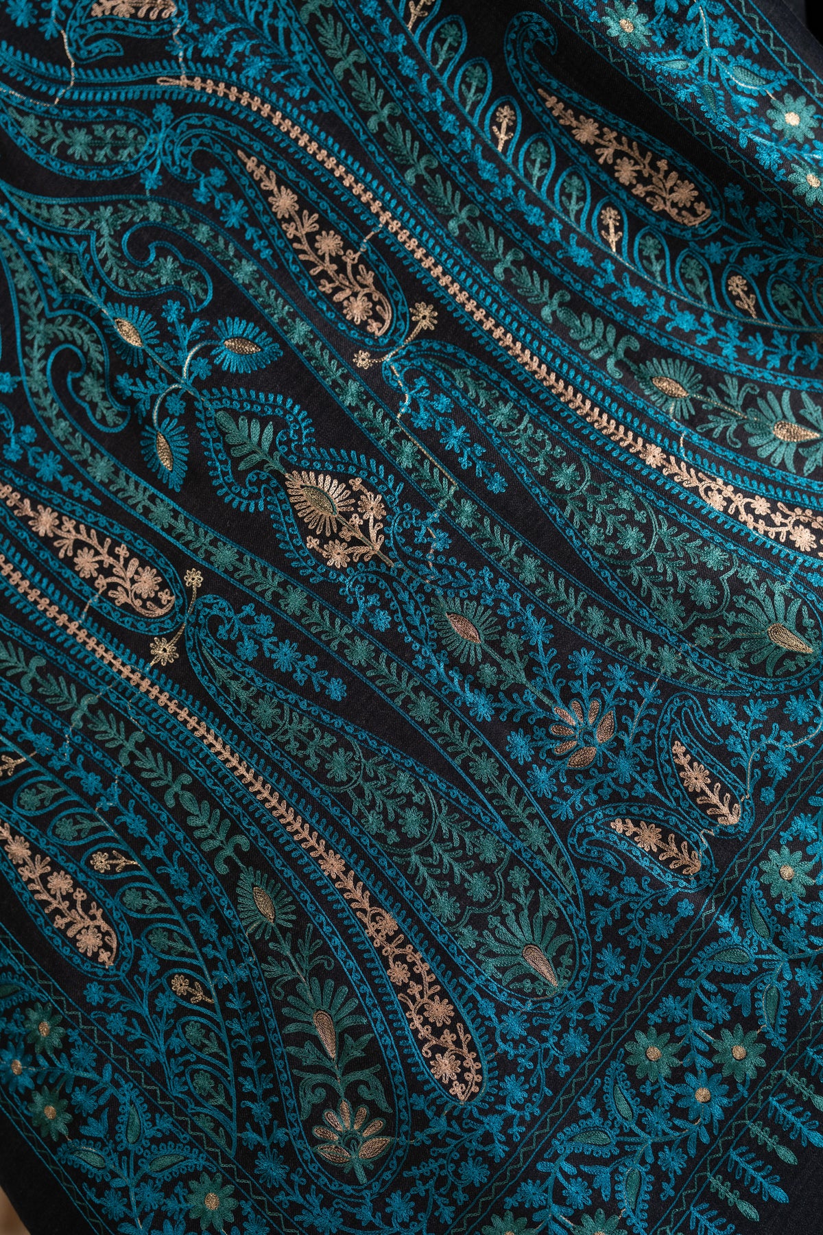 Contrast Dupatta Embroidered Suit