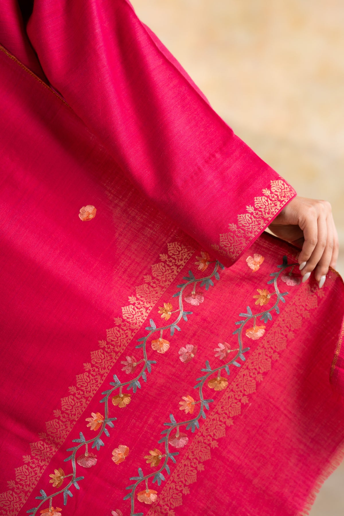 Kashmiri Lining Embroided Suit