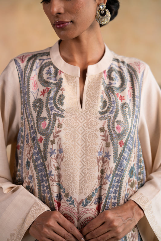 Heavy Kashmiri Ambi Embroidered Suit