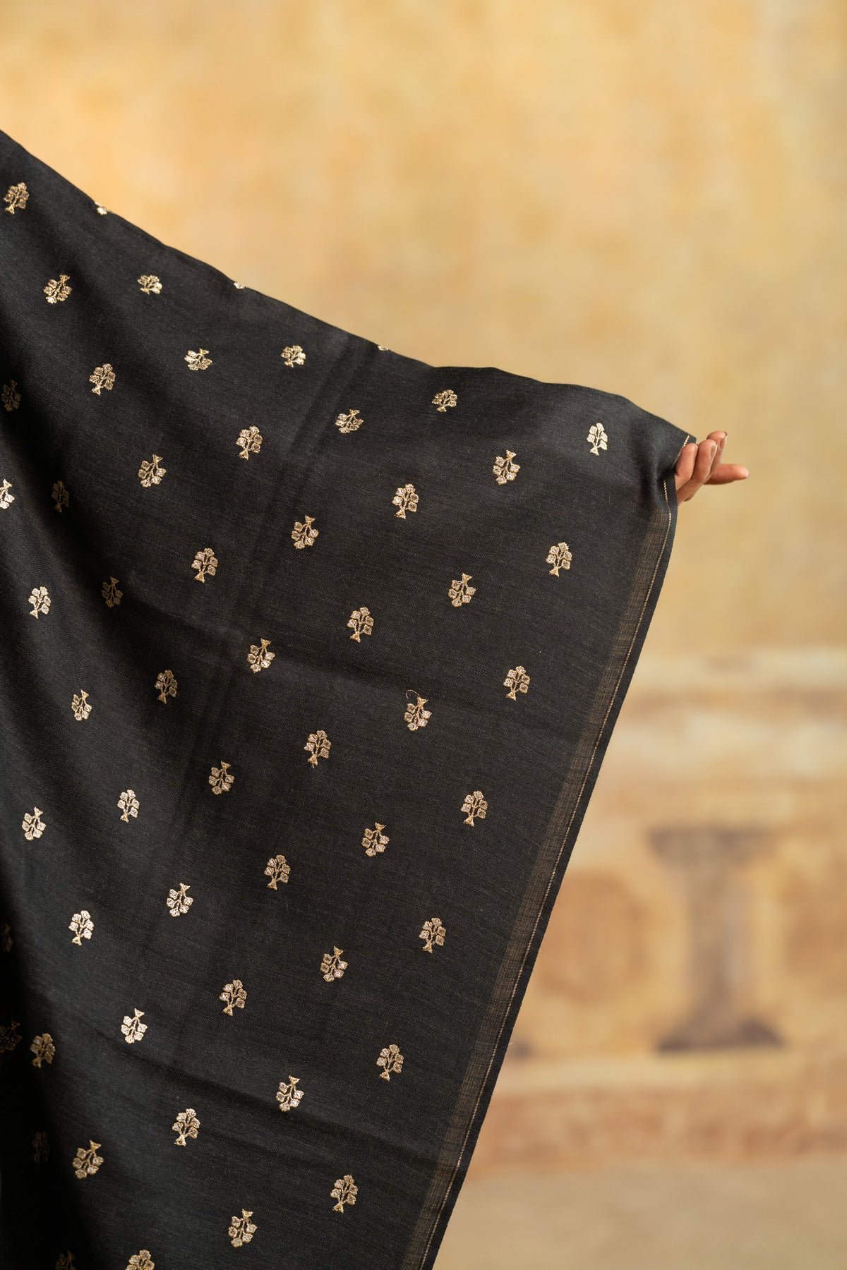 Zari Buti Embroidered Stole