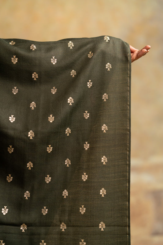 Zari Buti Embroidered Stole