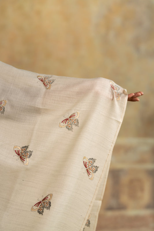 Butterfly Embroidered Stole