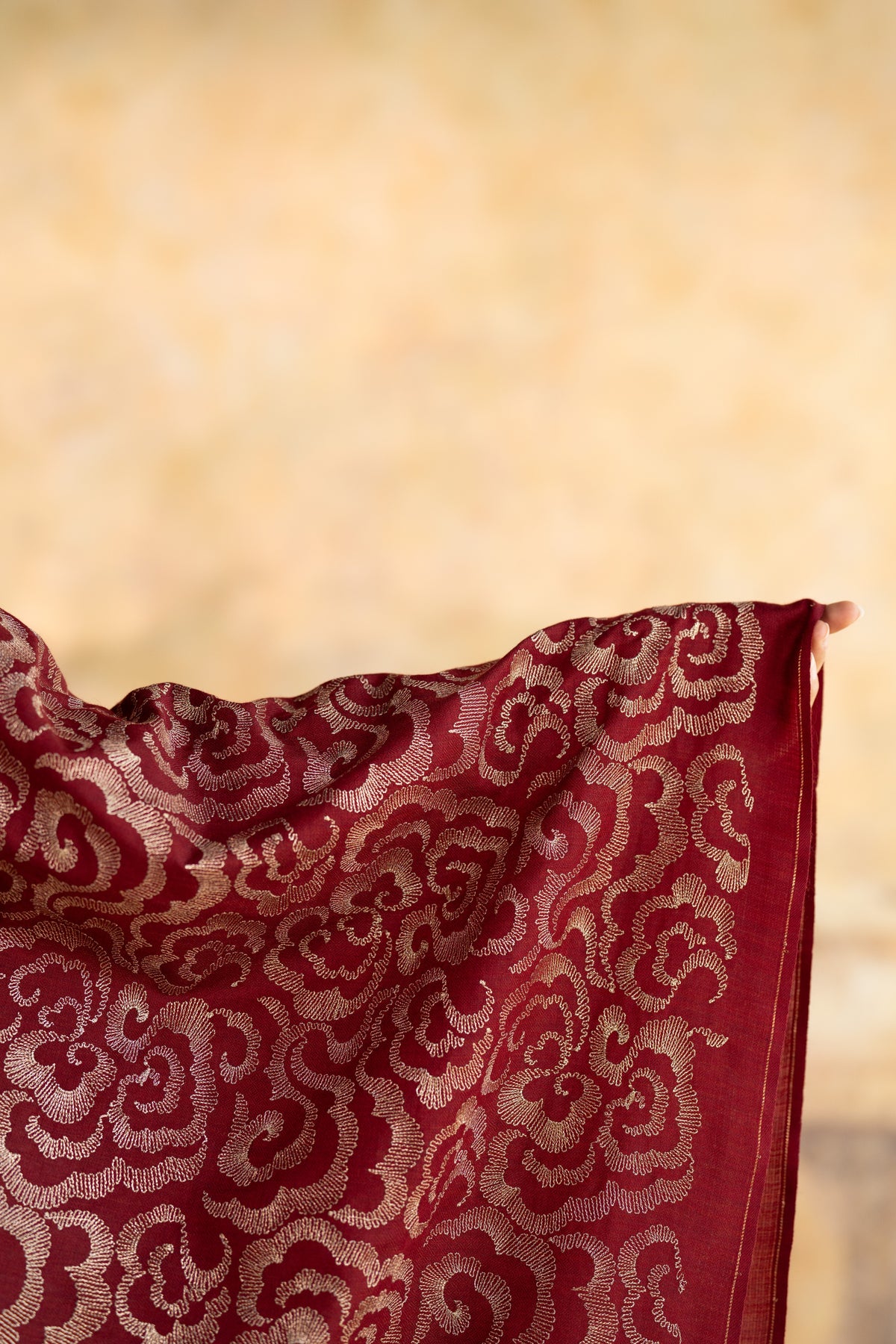 Zari Cloud Embroidered Stole