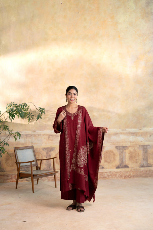 Tilla Panel Embroidered Suit