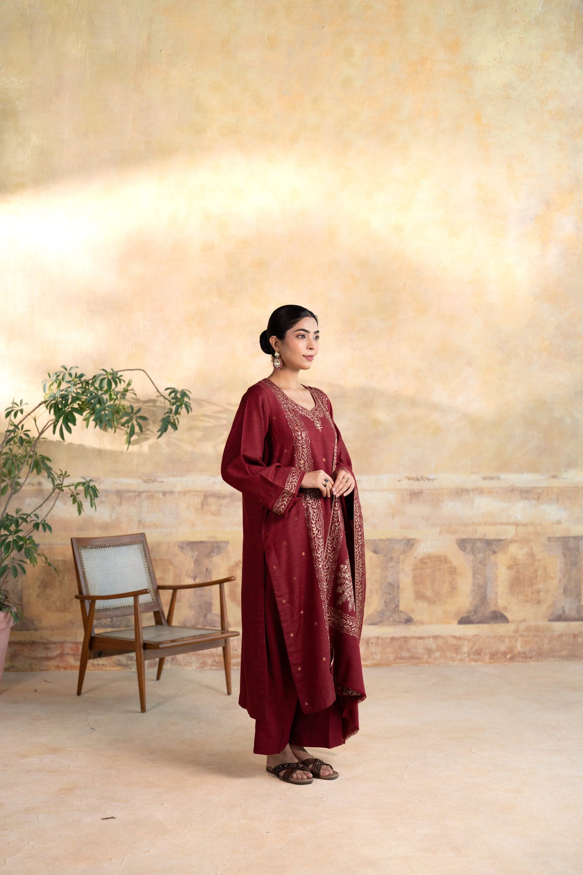 Tilla Panel Embroidered Suit