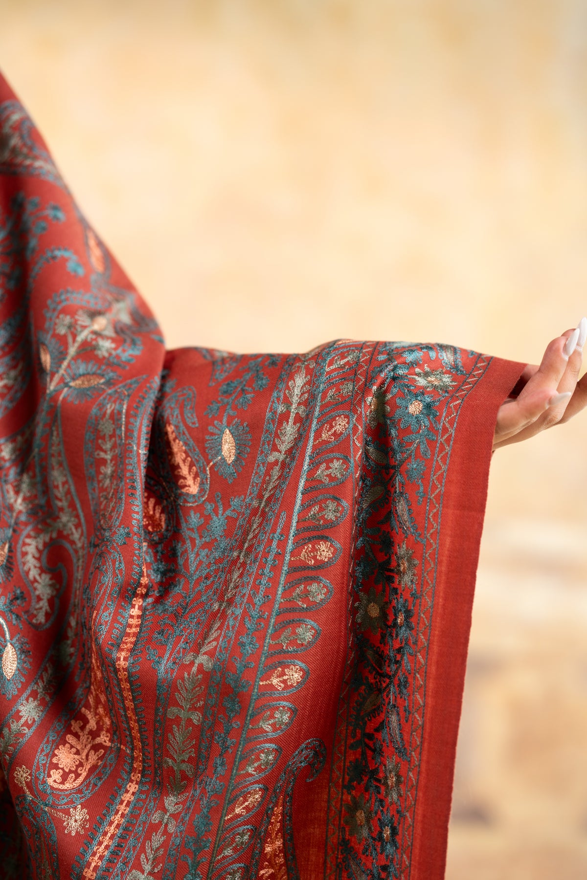Contrast Dupatta Embroidered Suit