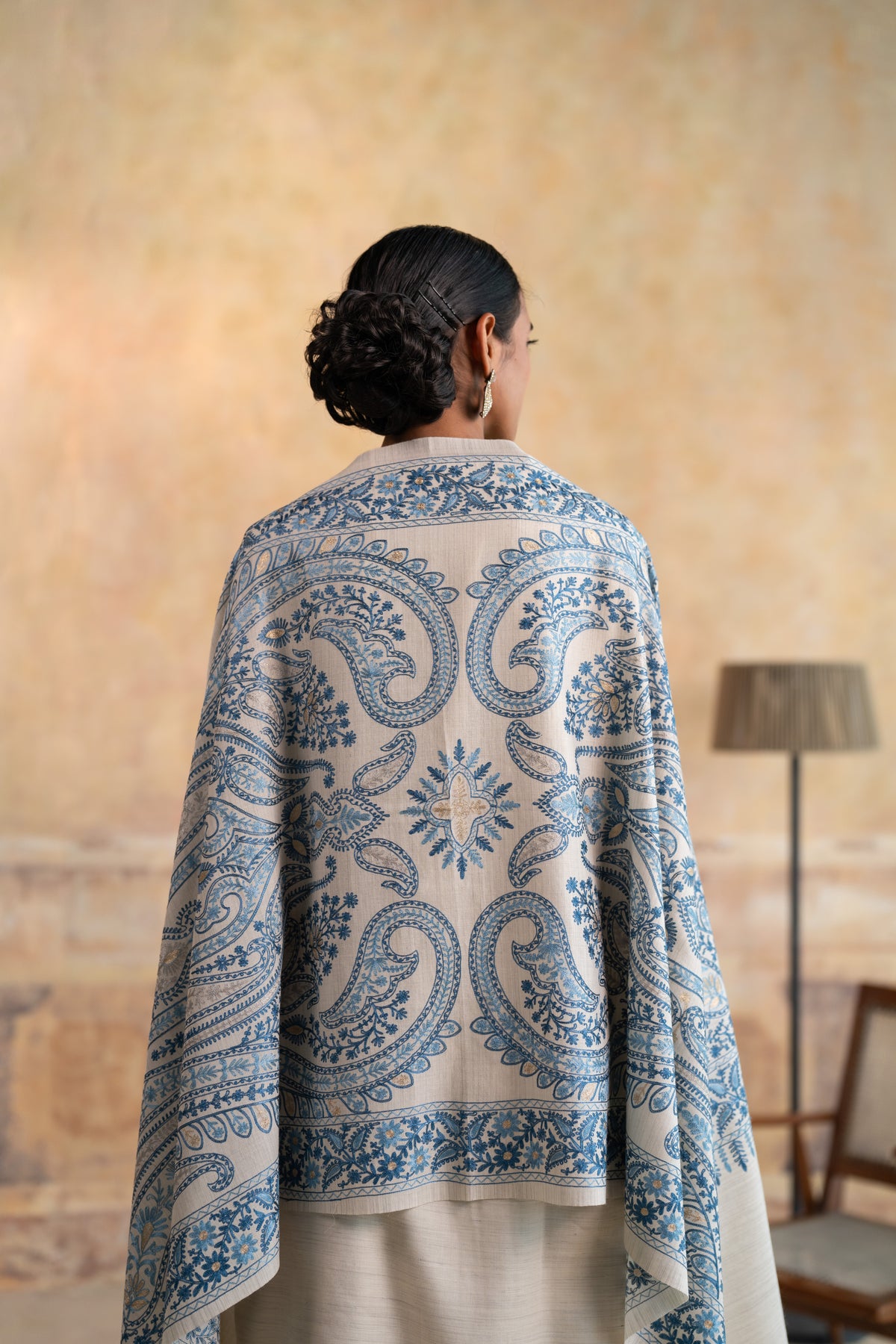 Contrast Dupatta Embroidered Suit