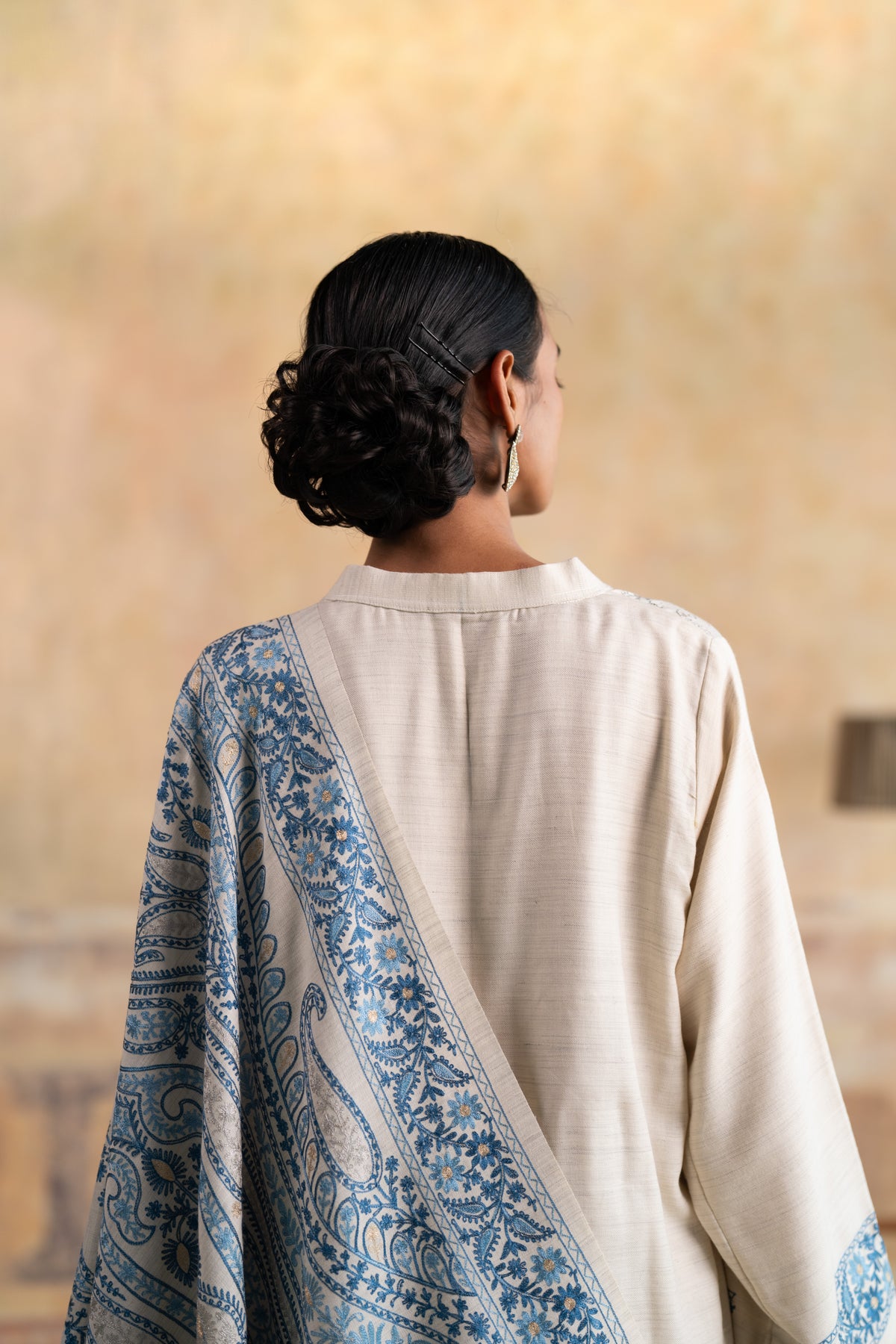 Contrast Dupatta Embroidered Suit