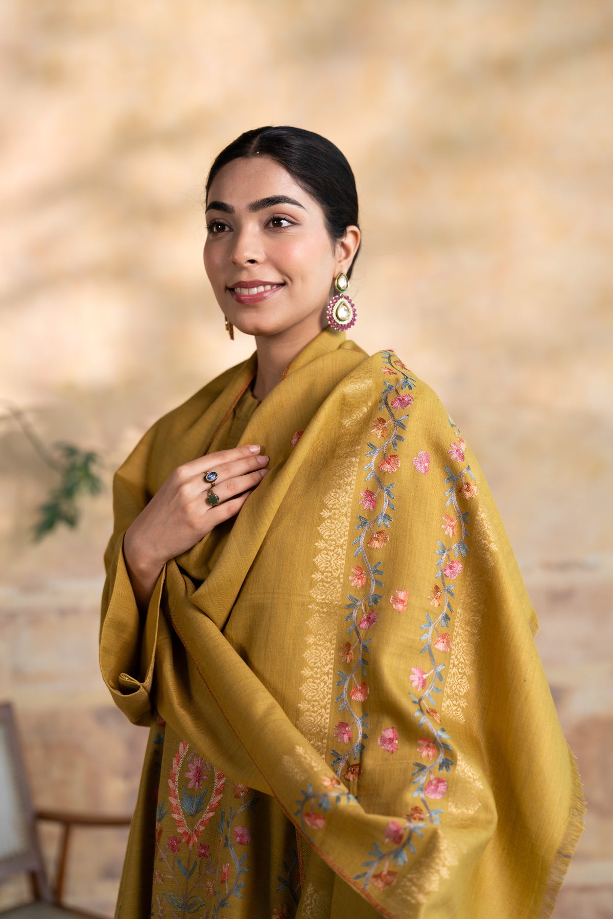 Kashmiri Lining Embroided Suit