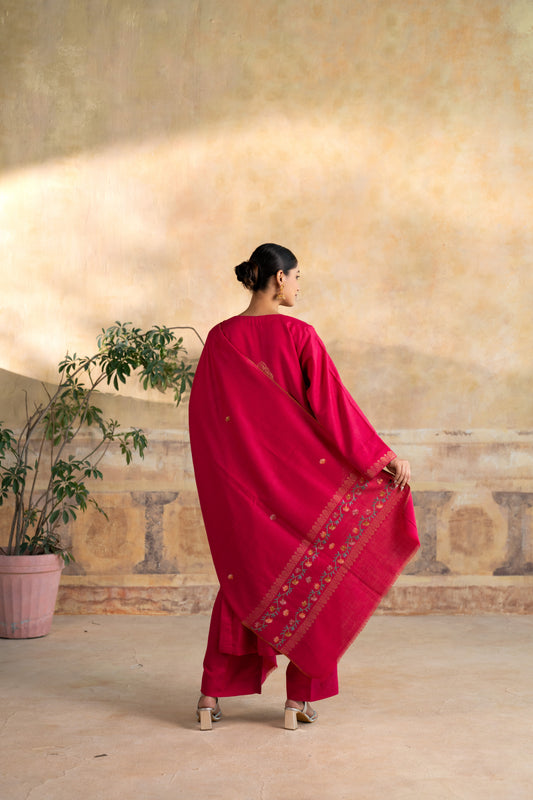 Kashmiri Lining Embroided Suit