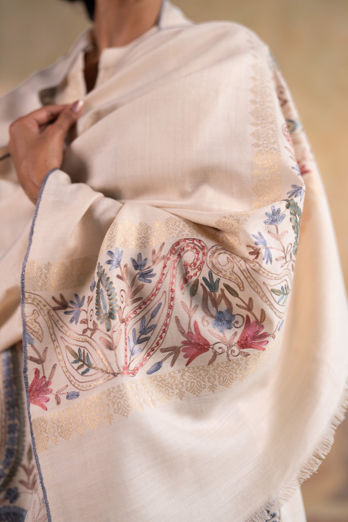 Heavy Kashmiri Ambi Embroidered Suit