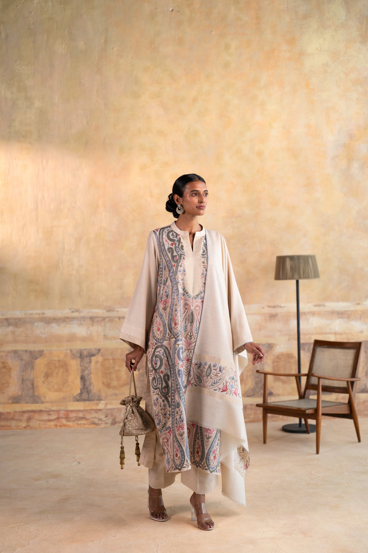 Heavy Kashmiri Ambi Embroidered Suit