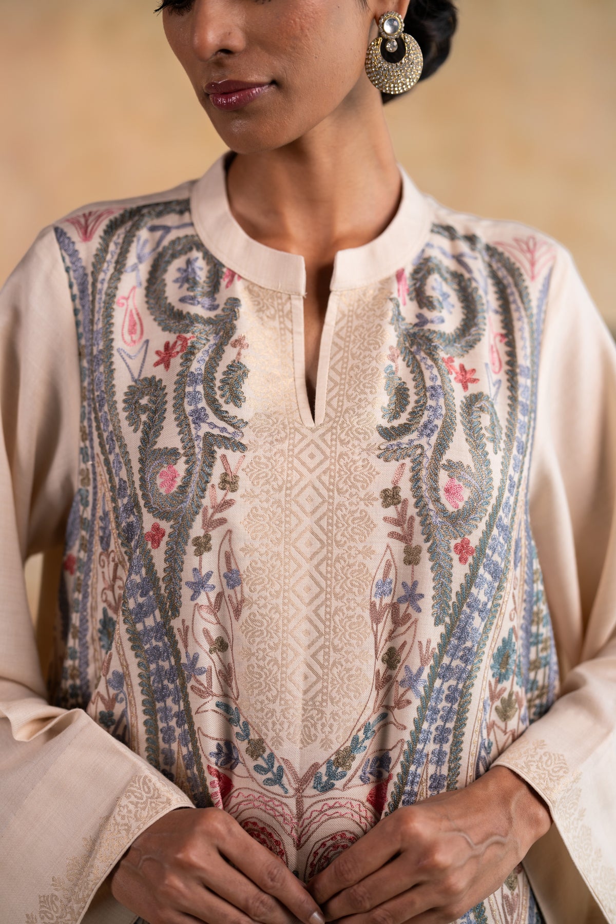 Heavy Kashmiri Ambi Embroidered Suit